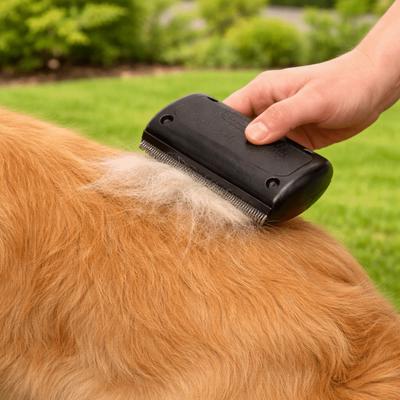 Professional Dog Hair Remover Hair Care Non-Slip Handle Pet Furs Knot Cutter Portable Metal Brush Teeth Dog Grooming Combs