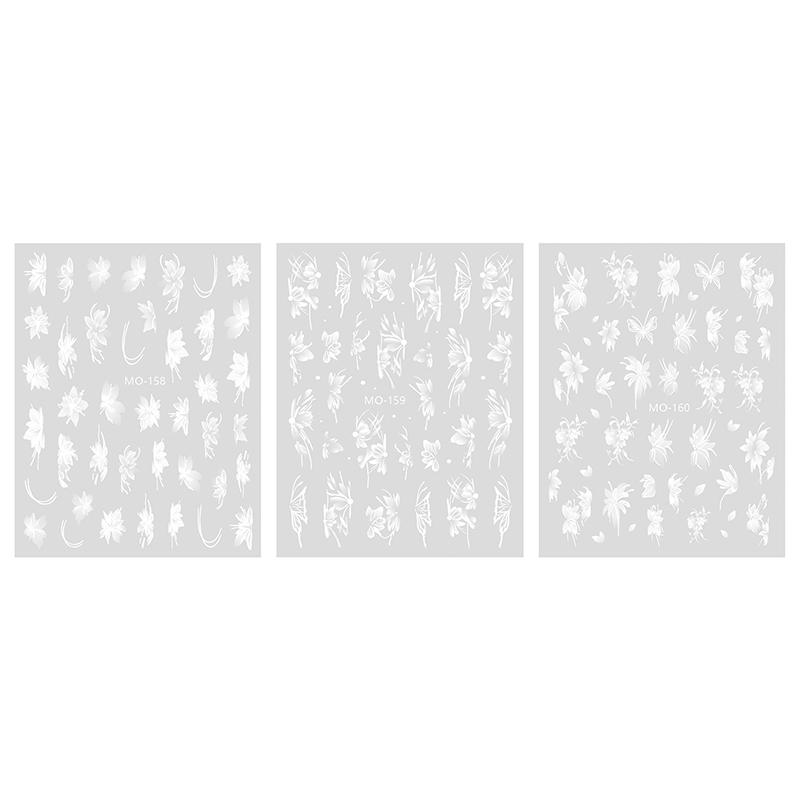 Ins Style Hand-Painted Net Red Floral Butterfly Type Nail Sticker Ornament Nail Art Hand-Painted Sticker