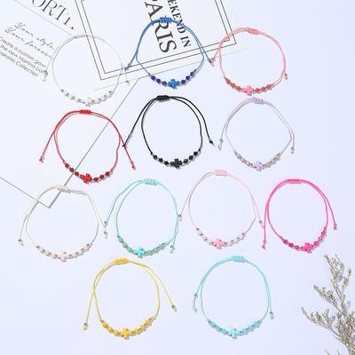 Resin Cross Rope Bracelets For Women Female Colorful String Bracelets Gifts Beauty Charm Summer Holiday Jewelry