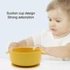 2 Pcs BPA Free Silicone Waterproof Baby Suction Bowl with Lid Training Spoon Set Non-Slip Learning Feeding Food Dish Mint Green
