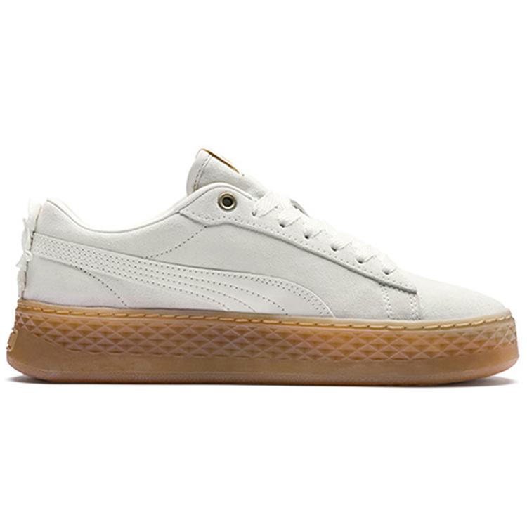 New PUMA Smash Platform Frill 'White Gold' Women's 366928-04
