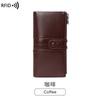 Women's Wallet Oil Wax Leather Double Zipper Long Wallet New Retro Clutch Bag