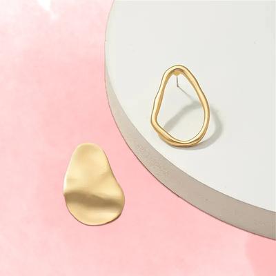 Irregular Special-shaped Silver Stud Earrings Trendy Versatile Personality Trendy Women's Earrings