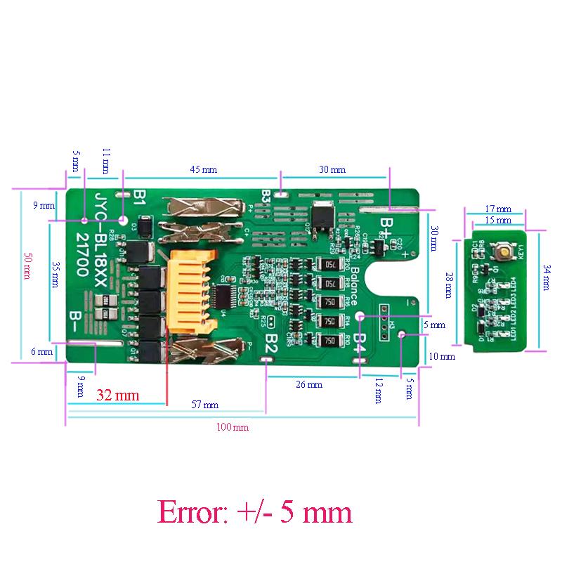 BL1880 10X21700 For MAKITA 18V Li-ion Battery Case BMS PCBA Balance Charging Circuit Board Shell Box Lithium BL1830 Housings