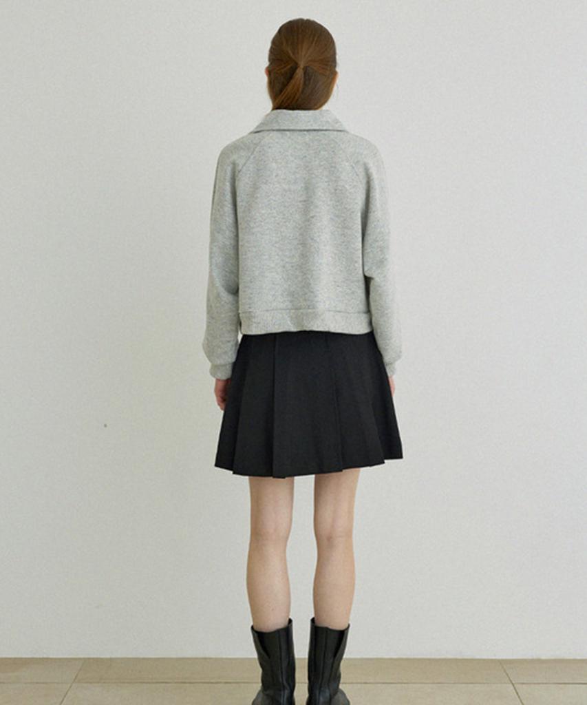 Aejeuipeu Luna Pleated Skirt (Black)