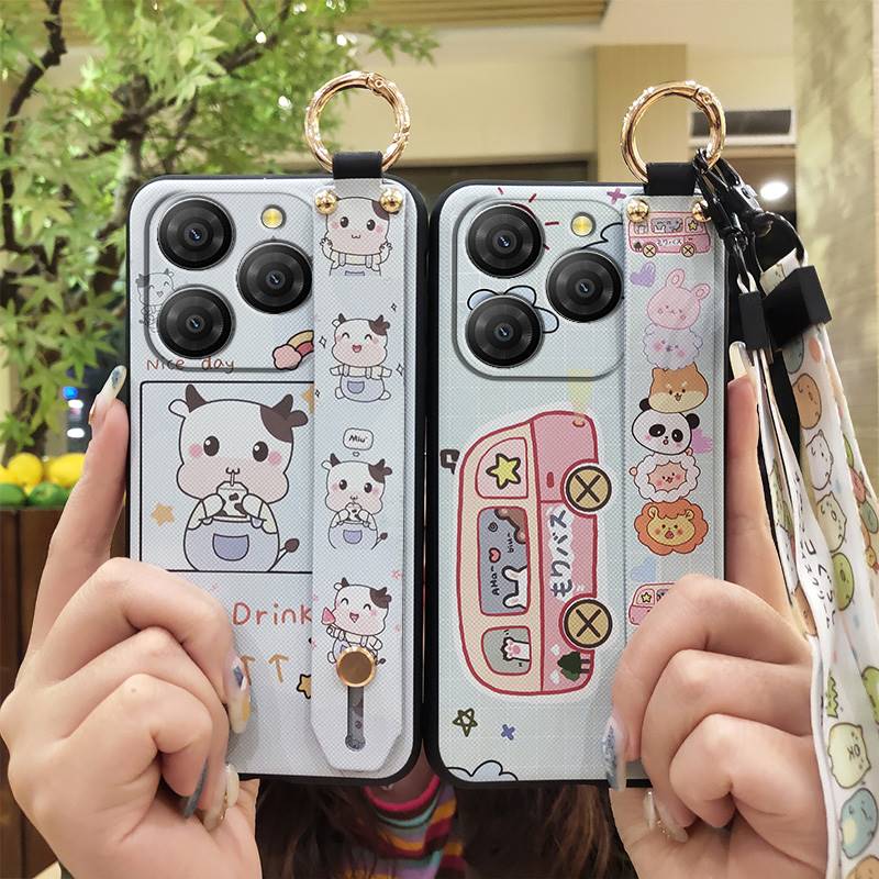 Wristband Silicone Phone Case For Blackview Shark9 5G Back Cover Cute Anti-knock Wrist Strap Lanyard Durable Anti-dust
