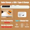 Candeeiro de Mesa LED Magnético Luz Noturna Recarregável USB Lâmpada de Mesa Remota Proteção para os Olhos Luz de Leitura (Carregamento Solar Opcional)