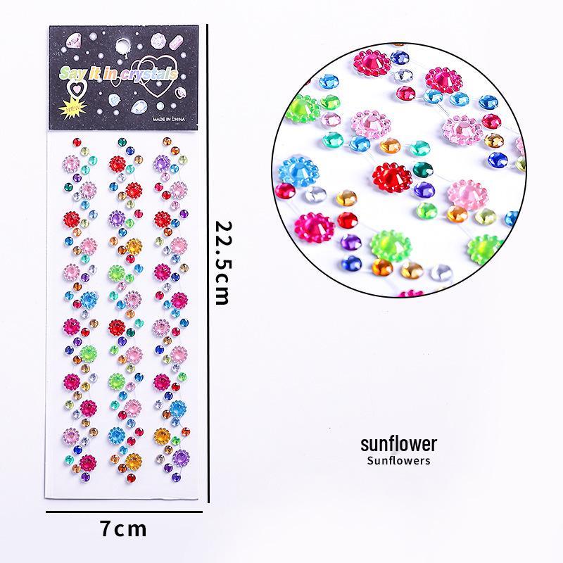 3D Cartoon Crystal Gem Stickers: Princess Decorations for Kids