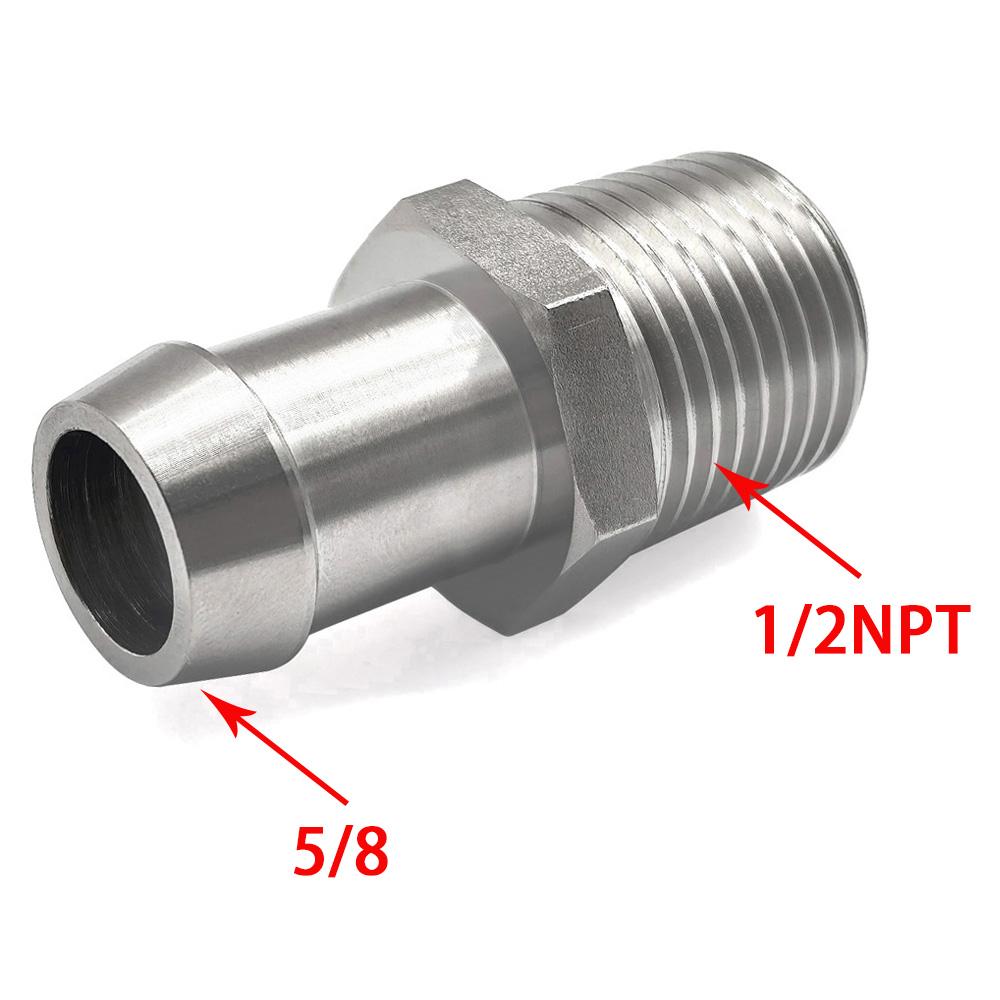1/2 Npt Thread - 5/8 Hook Connector - Suitable for Chevrolet Vehicle Intake Manifold Heater Hose Connector Fuel System Fittings7
