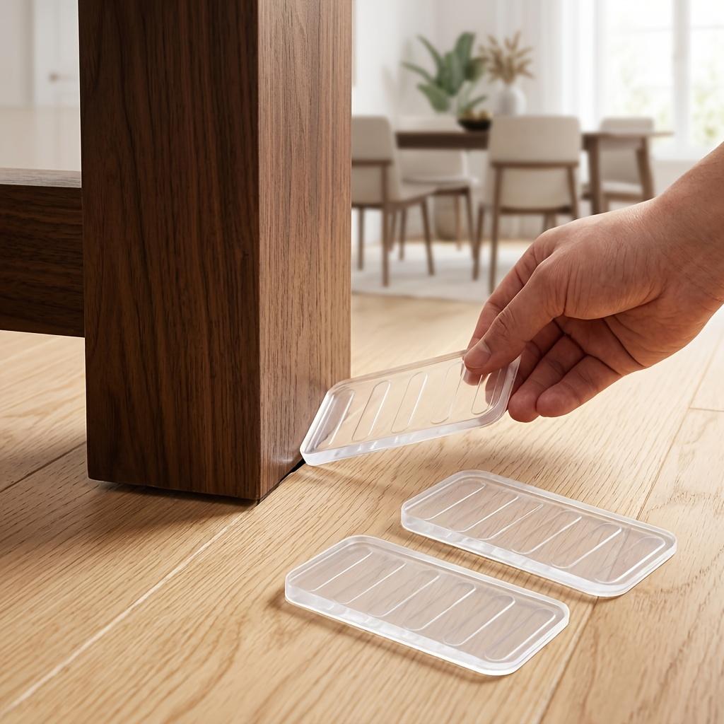 4/8Pcs Transparent Plastic Wedge Shims Cuttable Adjustable Furniture Levelers Hard Table Pads For Uneven Floor Door Surfaces