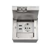 Stainless Steel Flip-Top Marble Style Floor Socket with USB
