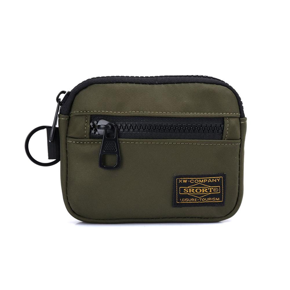 Kleine Lässige Herren Geldbörse Canvas Reißverschluss Kurze Geldbörse Mini Tasche Jugend Trend Halter Geld Retr I5S8
