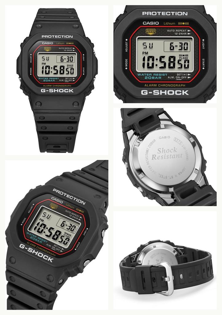 [Casio] Watch G-Shock [] First Generation G-SHOCK Reprint Model Biomass Plastic Adopted DW-5000R-1AJF Men's Black