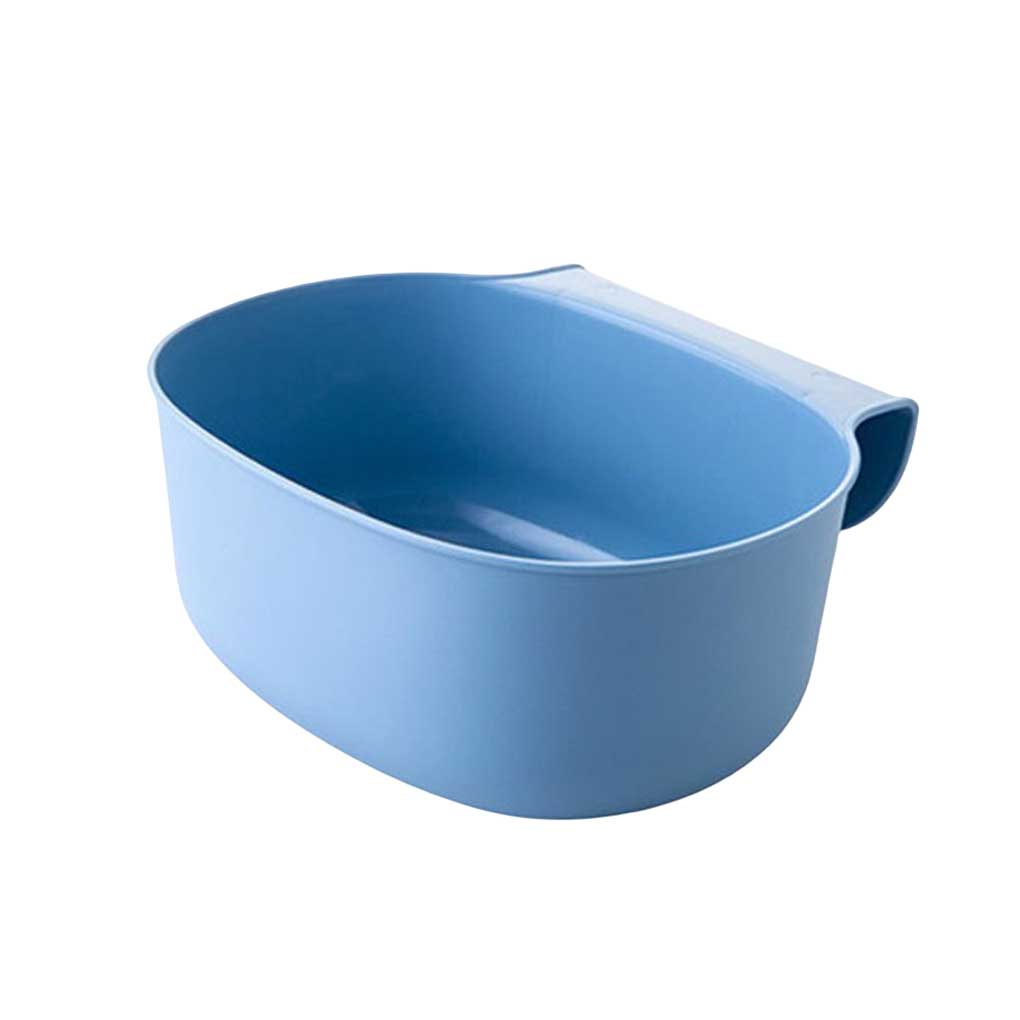2 Pcs Kitchen Hanging Trash Can Door Buckle Garbage Basin Oval Shape Organizer Storage Large Sink Clutter Collection Basket