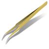 Professional Stainless Steel Tweezers for Eyelash Extension Fake Eyelash Grafting (Curved)