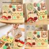 Multifunctional Montessori Busy Board Wooden Logic Thinking Toy For Toddlers