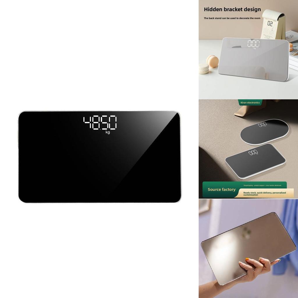 Mirror Body Weight Scale Portable Electronic Bathroom Scale For Dormitory And Home Use