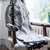 Flower Gray Printing Black Tassel American Style Small Window Kitchen Curtain Cotton Linen Home Decoration Semi-shading Drapes