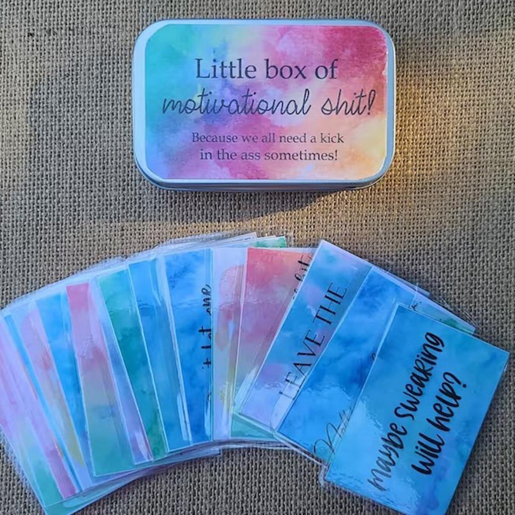 20PCS Kartları Motivasyon Tırnakları Komik Olumlu Teşvik Motivasyon Kartları Hediye Küçük Kutu