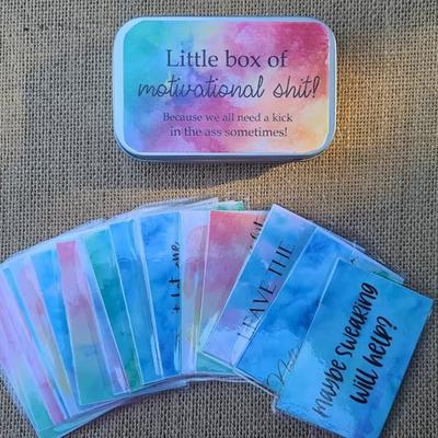 20PCS Karten motivierende Zitate lustige positive Ermutigung Motivation Karten Geschenk kleine Box