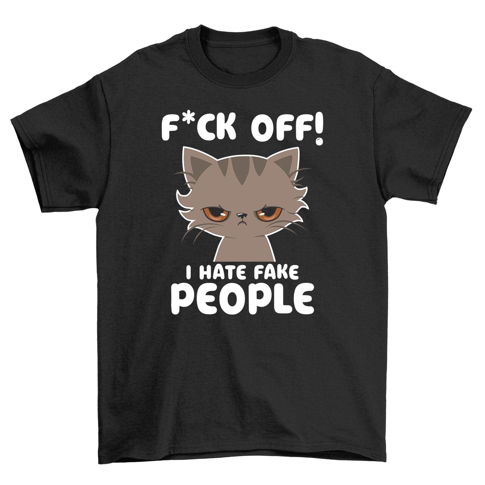 

I Hate Humans Cat Funny Cat Lover T-Shirt Mens Womens Tees Top, 100% Cotton, Unisex Tee, Perfect fo M