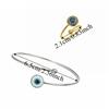 Gothic Adjustable Creative Bangle Zinc Zinc Alloy Blue Eye Ring New Demon Eye Bracelet  Daily Wear