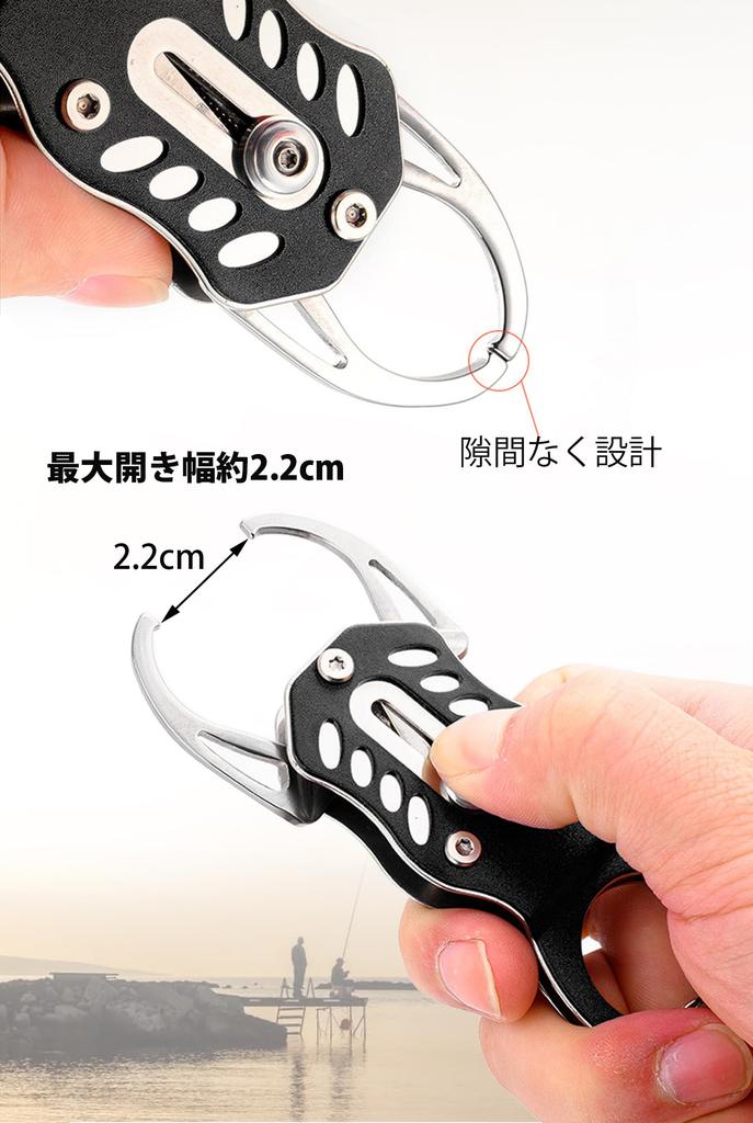 Haojiaho Mini Fish Catcher, 11.8cm Fishing Grip, Ultra-Lightweight, Stainless Steel and Aluminum Alloy, Rust-Resistant, Compact, Portable Fishing