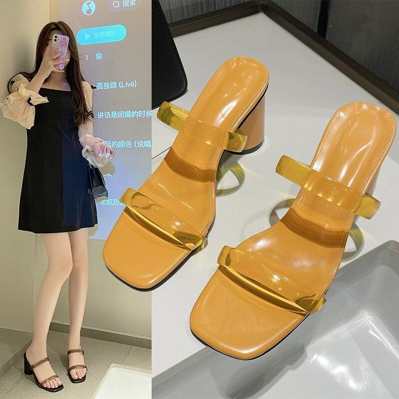 

Классические сандалии, женские туфли-лодочки на плоском каблуке, туфли на высоком каблуке для женщин, сандалии без шнуровки на платформе, большие размеры 41 жёлтый