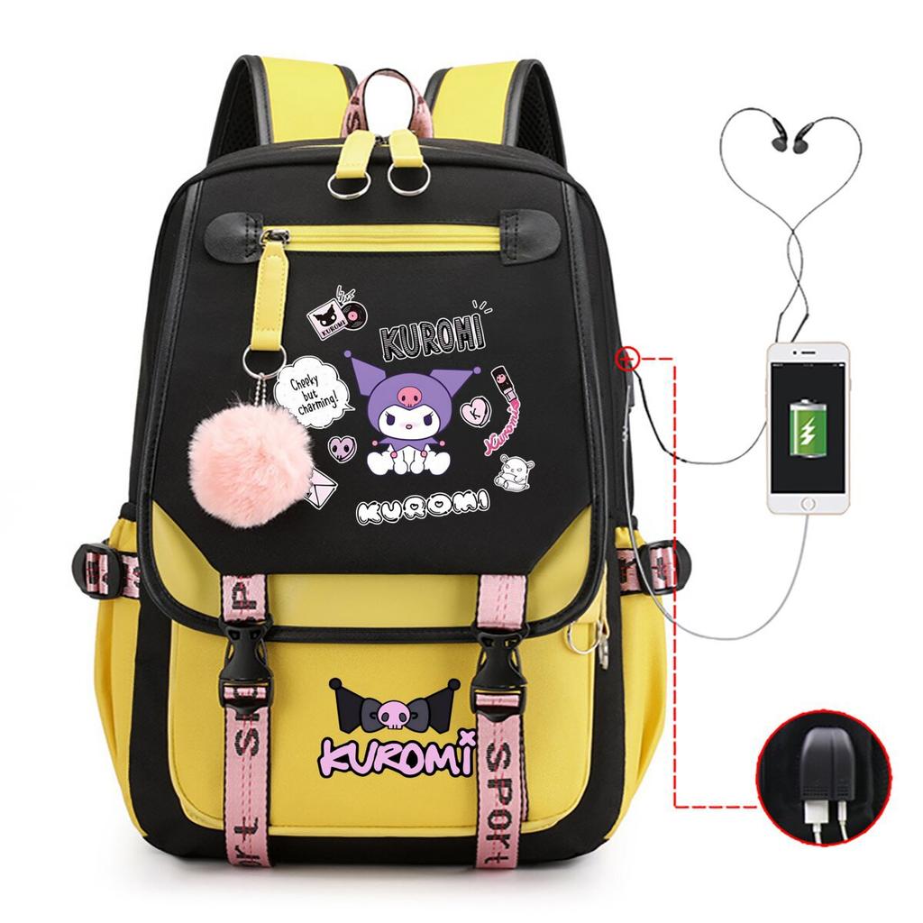 Universal Schoolbag Animation Cartoon Popularity Peripheral Printing Student Casual Backpack Multi-Function With Usb