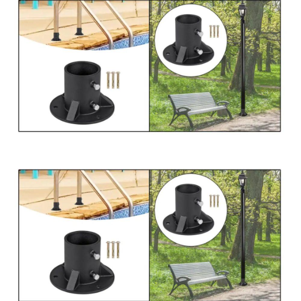 Metal Flange Flange Base With Screws Floor Flange Wood Post Brackets Chain Link Fence Pole Post Base Fence Post Installation