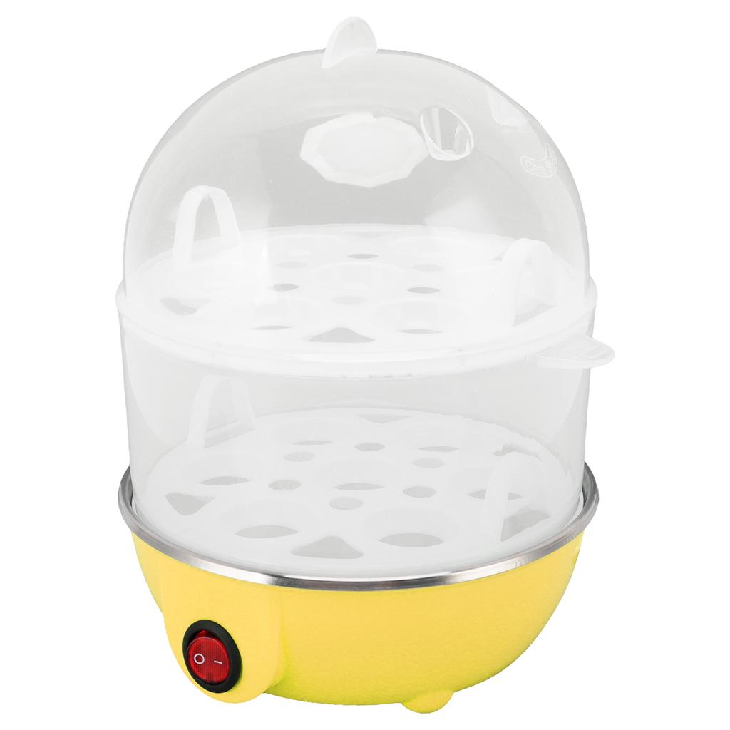 Home Egg Cooker 350W 2 Layers 14Pcs Eggs A Time Auto Power Off Safe Durable PP Egg Boiler With Measuring Cup for Home