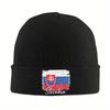 Slovakia Flag Knitted Hat Beanies Autumn Winter Hats Warm Color I Love Slovakia Cap Unisex Women