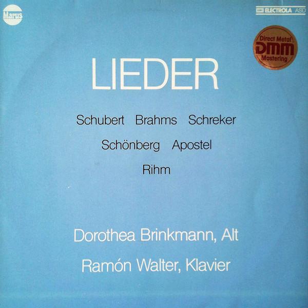 

LP-пластинка DOROTHEA BRINKMANN RAMON WALTER Lieder 308434D Marus 1984 Германия Классическая музыка Б/у