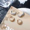 Trendy European Metal Round Earrings: Stylish, Versatile, High-Class Design for Men and Women