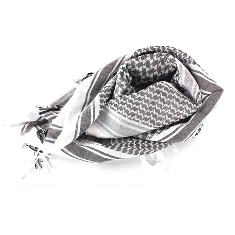 Tactical Arab Shemagh Military Scarf Outdoor Hiking Army Desert Scarves Muslim Hijab For Men Women Windproof Scarf Cotton Skull