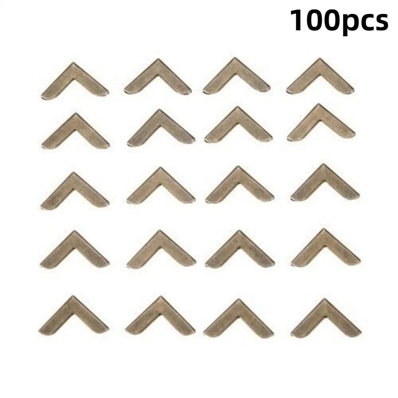 Metal Book Corners 100PCS Anti-Scratch Protective Edge Guards for Scrapbooking Photo Albums Menus DIY Crafts
