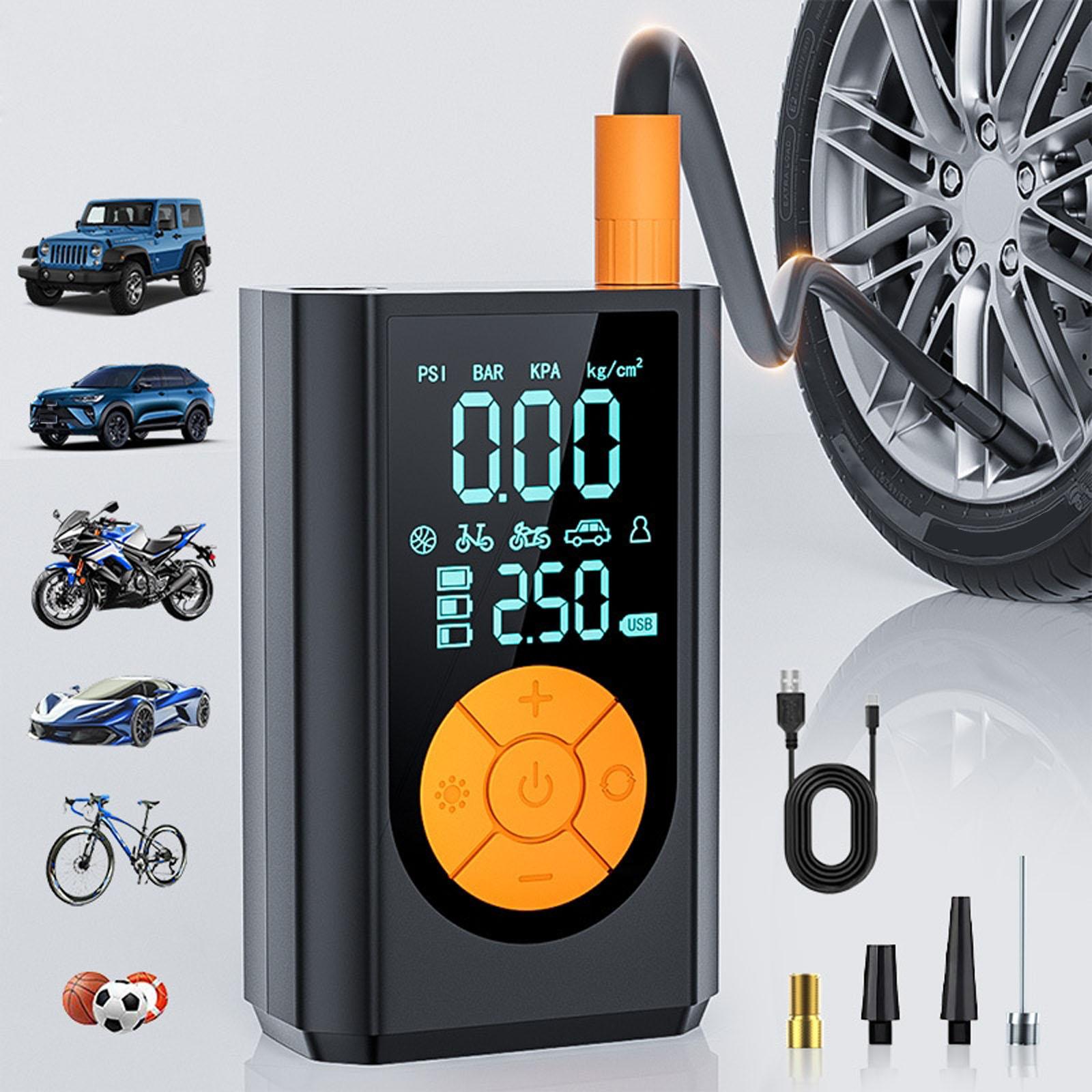 

SINGARO Tire Inflator Portable Compressor Cordless, 150 PSI Car Tires , Bike With LED Light, Digital Display S For Car, Motorcycle, B One Size