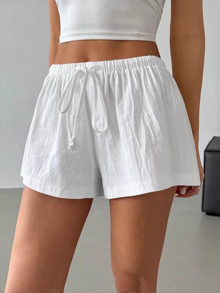 Women's Striped Elastic Waist Tie-Up Casual Summer Shorts - Available in Multiple Colors