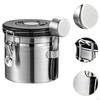 Coffee Canister Airtight Storage Container Stainless Steel Bean Jar with