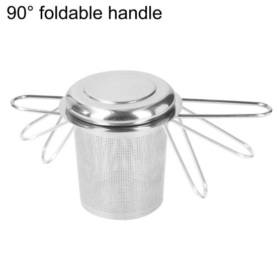 Yousheng Tea Infuser Rustproof Non-slip 304 Stainless Steel Folding Handle Loose Leaf Tea Infuser Basket for Cups