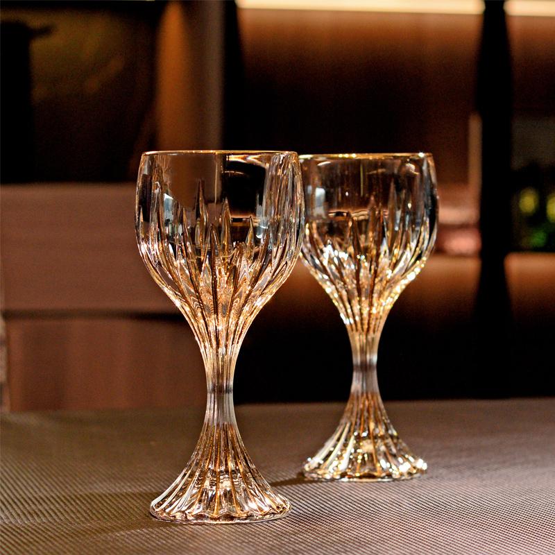 High-end rødvinsglassett, hjemmekrystallvinglass, høyfotet glass