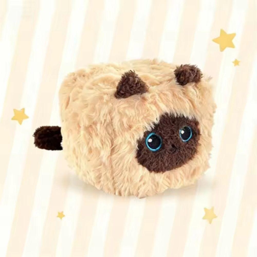 Comfortable Stuffed Cat Doll PP Cotton Siamese Cat Plush Kids Toy Kitten Plush Toy Home Decoration