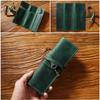 Tie Rope Genuine Leather Pencil Case Nature Cowhide Pen Protection Bag  Birthday Present