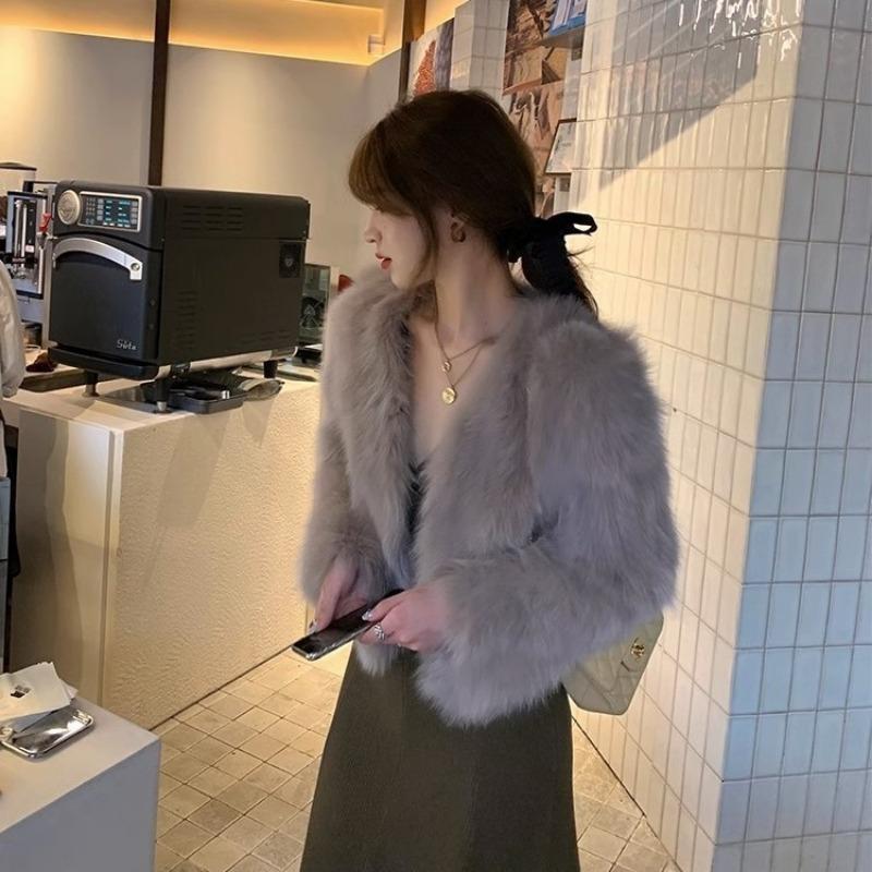 

Популярное осенне-зимнее пальто из искусственного лисьего меха для дочки, короткое пальто из меха тока, тренд XXL