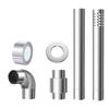 DIY Installation Friendly Stainless Steel Flue Stove Pipe Kit Designed to Prevent Backdrafts and Enhance Functionality