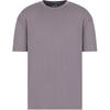 T-shirt da uomo in cotone stampato, vestibilità ampia, girocollo, manica corta, top, grigio, 7M000019-AF10441-U8094