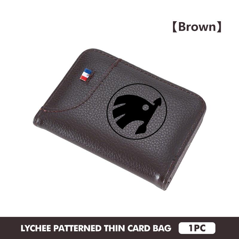 HAZJ3 Car Wallet Driver's Licence Insurance Card Holder Multi Pocket Wallet For Skoda S Kodiaq Octavia 2 3 Yeti Karoq Rapid Fabia VII