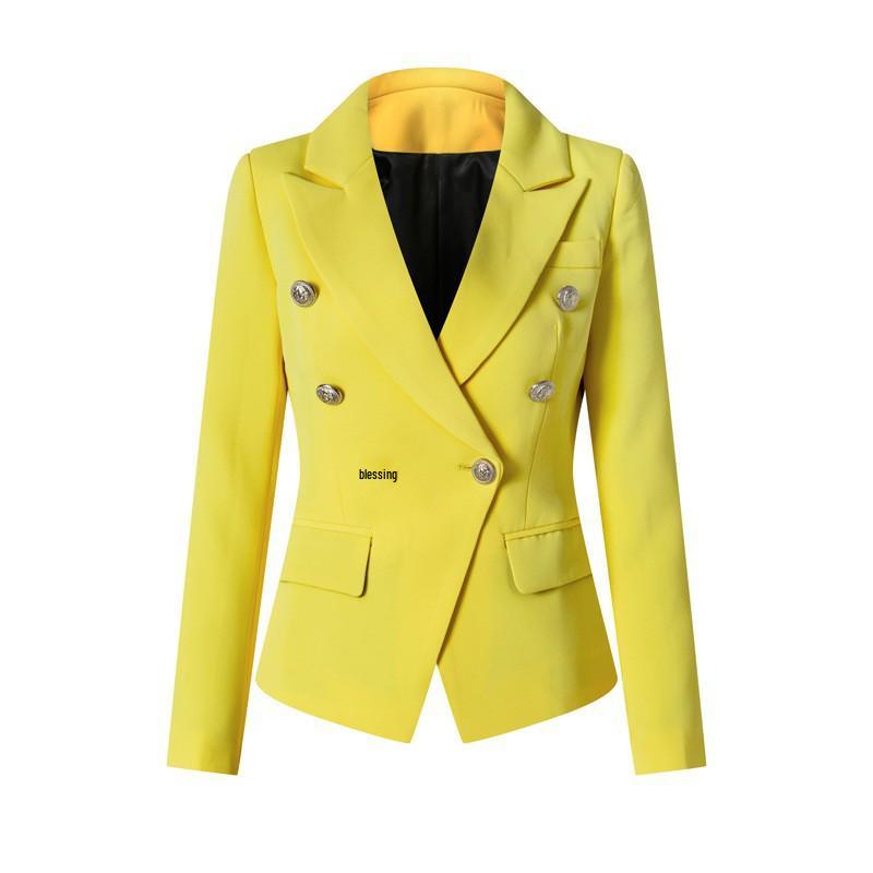 2021 Solid Color Double-Breasted Slim Fit Suit - Multi-color European/American Style