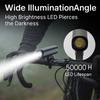 BC46 Powerful Bike Front Light 335LM/1200mAh USB Rechargeable/IP64 Waterproof/73m Beam/8 Modes LED Bicycle Headlight