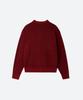MOONSUN M.C Unisex, Stripe Wool Knit Cardigan / Deep Red